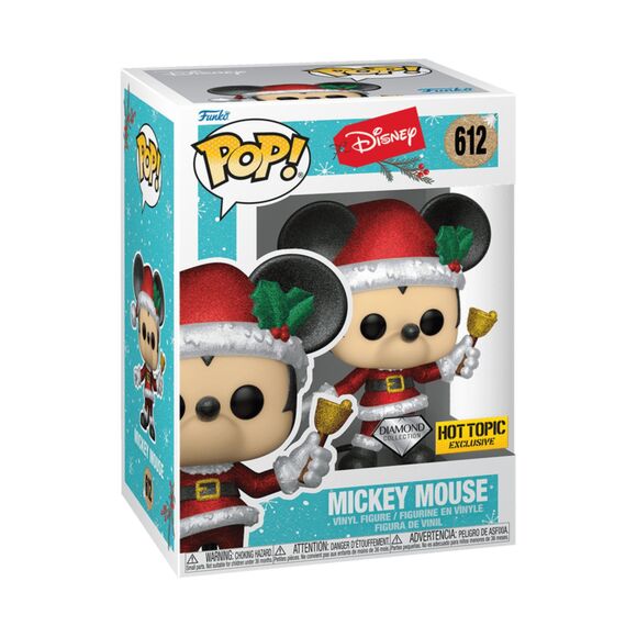 Funko Pop! Mickey Mouse‎ in Santa Outfit (Diamond) 612 Hot Topic Exclusive - Picture 2 of 2